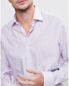 Chemise Regular Fit à carreaux Quadrille violet clair/blanc